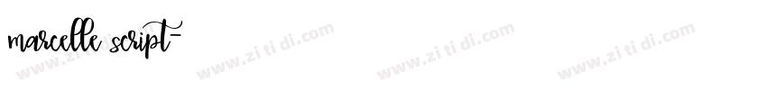 marcelle script字体转换